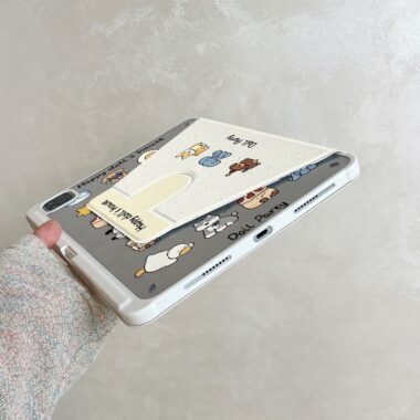 Cartoon party apple 360 rotating shockproof iPad case