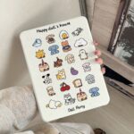 Cartoon party apple 360 rotating shockproof iPad case