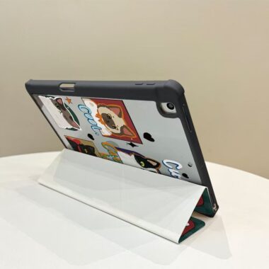Cartoon photo frame cat Y shape folding iPad case