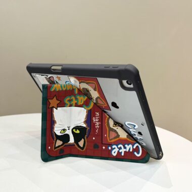 Cartoon photo frame cat Y shape folding iPad case