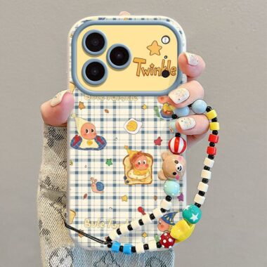 Cartoon plaid starman full cover iPhone 17 case