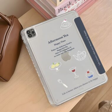 Minimal plaid Y fold tri fold shockproof iPad case