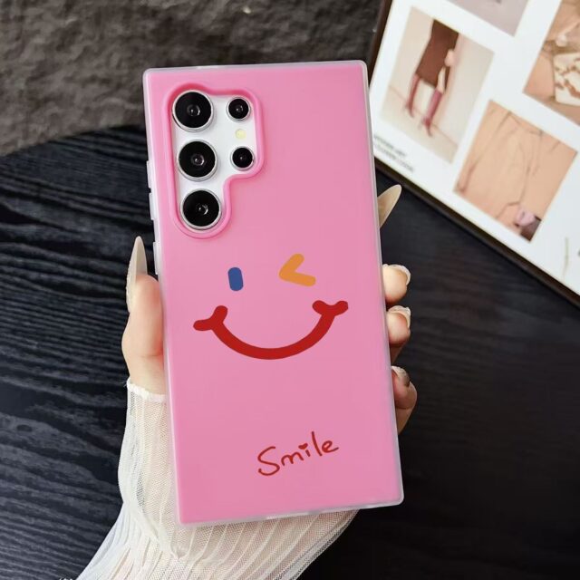 Smiley face soft shockproof Samsung phone case