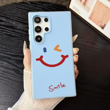 Smiley face soft shockproof Samsung phone case