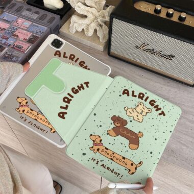 Cartoon Pochacco 360 rotating shockproof iPad case