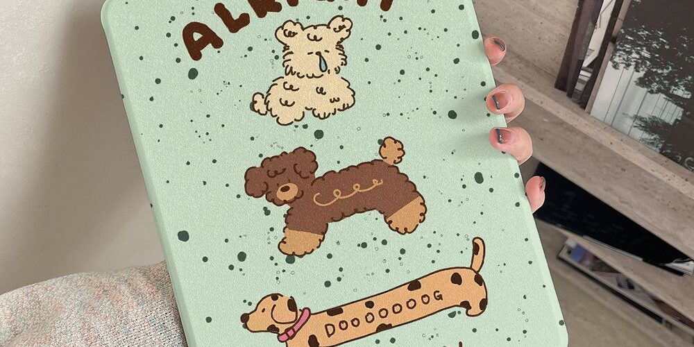 Cartoon Pochacco 360 rotating shockproof iPad case