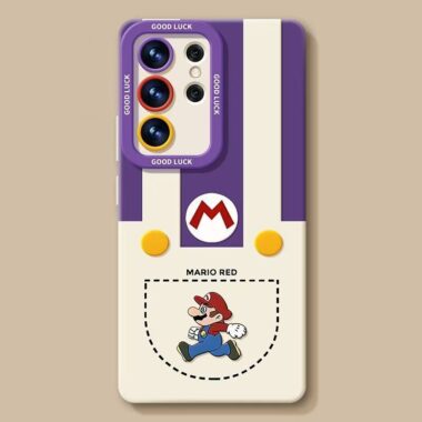 Pocket Mario full cover shockproof silicone Samsung S24 Ultra case
