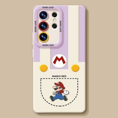 Pocket Mario full cover shockproof silicone Samsung S24 Ultra case