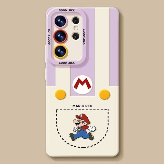 Pocket Mario full cover shockproof silicone Samsung S24 Ultra case
