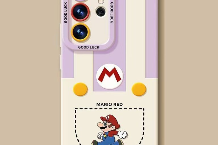 Pocket Mario full cover shockproof silicone Samsung S24 Ultra case