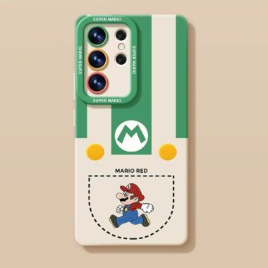 Pocket Mario full cover shockproof silicone Samsung S24 Ultra case