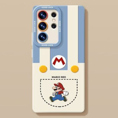 Pocket Mario full cover shockproof silicone Samsung S24 Ultra case