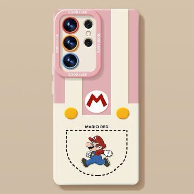 Pocket Mario full cover shockproof silicone Samsung S24 Ultra case
