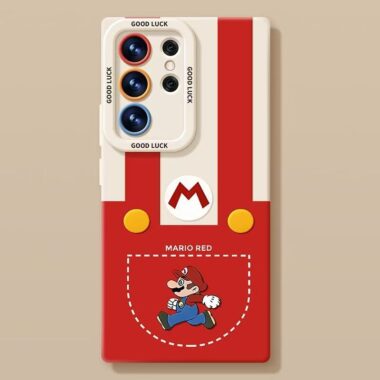 Pocket Mario full cover shockproof silicone Samsung S24 Ultra case