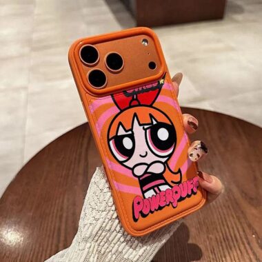 Cute cartoon police girl leather texture shockproof iPhone 17 case