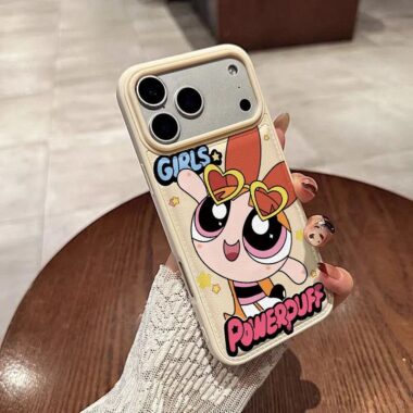 Cute cartoon police girl leather texture shockproof iPhone 17 case