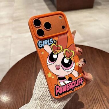 Cute cartoon police girl leather texture shockproof iPhone 17 case