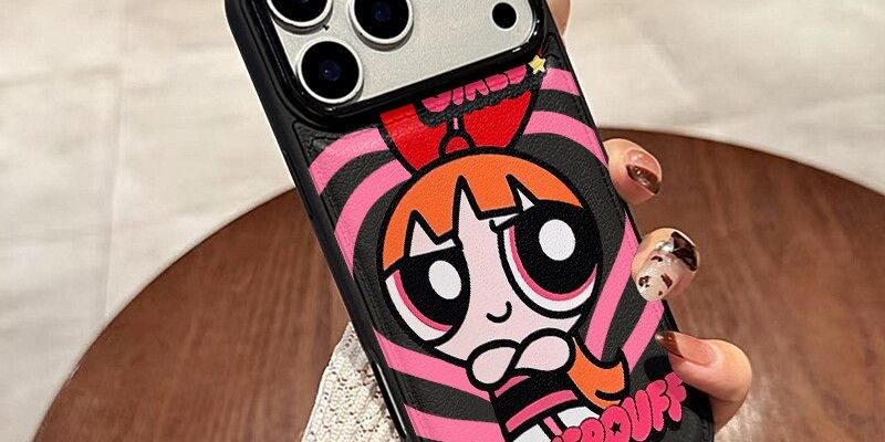 Cute cartoon police girl leather texture shockproof iPhone 17 case