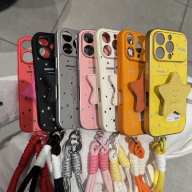 Korean polka dot star minimalist shockproof iPhone 17 case