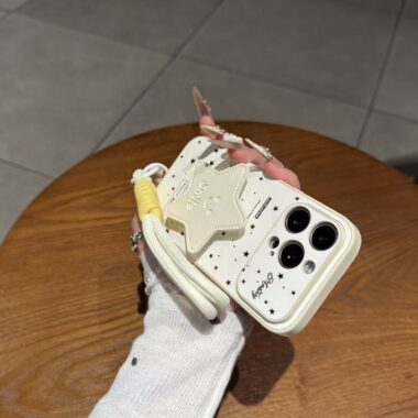 Korean polka dot star minimalist shockproof iPhone 17 case