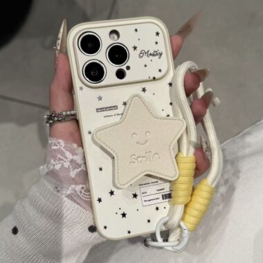 Korean polka dot star minimalist shockproof iPhone 17 case