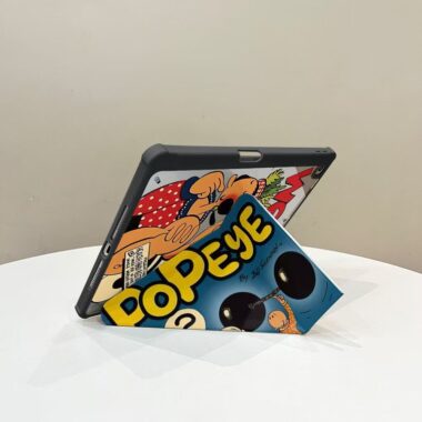 Cartoon Popeye Y fold tri fold shockproof iPad case
