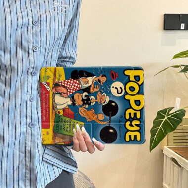 Cartoon Popeye Y fold tri fold shockproof iPad case