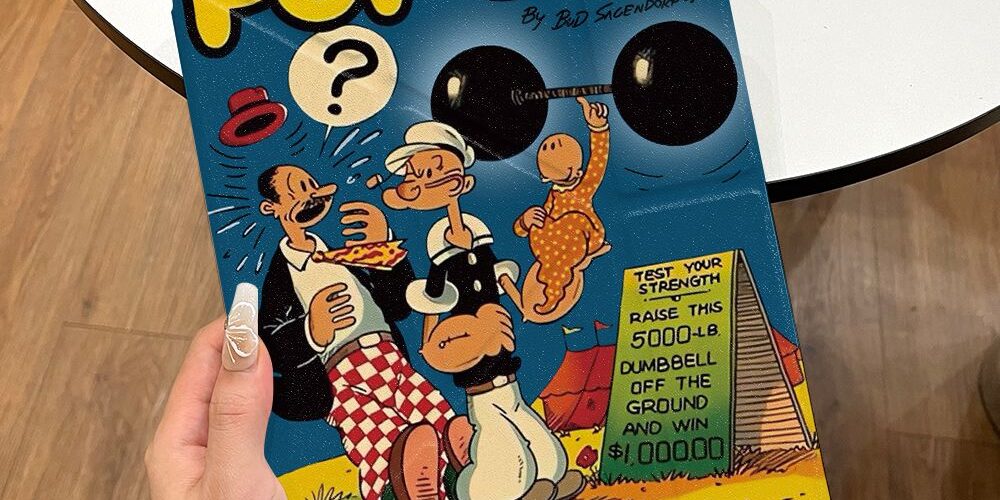 Cartoon Popeye Y fold tri fold shockproof iPad case