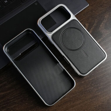 Luxury magnetic leather shockproof iPhone 17 phone case