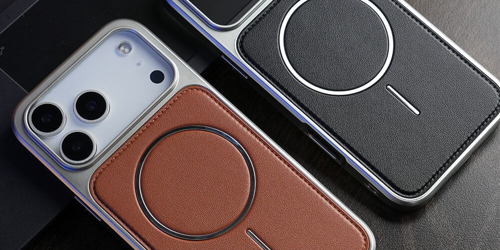 Luxury magnetic leather shockproof iPhone 17 phone case