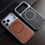 Luxury magnetic leather shockproof iPhone 17 phone case