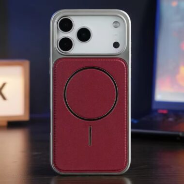 Luxury magnetic leather shockproof iPhone 17 phone case