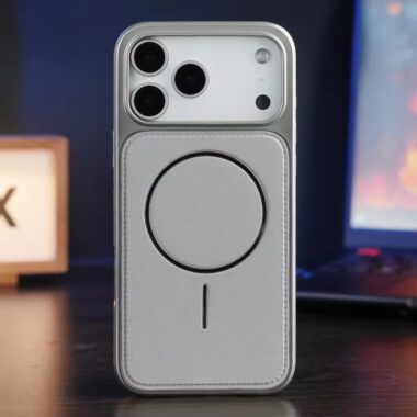 Luxury magnetic leather shockproof iPhone 17 phone case