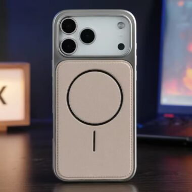 Luxury magnetic leather shockproof iPhone 17 phone case