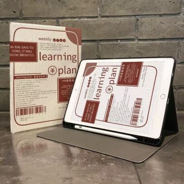 Creative minimalist premium book-style iPad case with stand