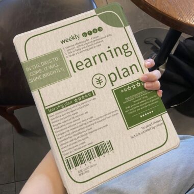 Creative minimalist premium book-style iPad case with stand