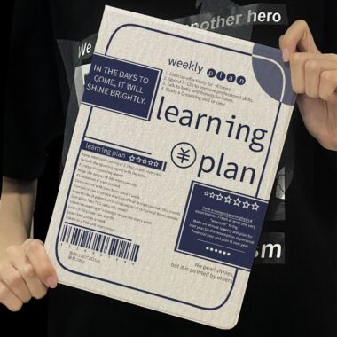 Creative minimalist premium book-style iPad case with stand