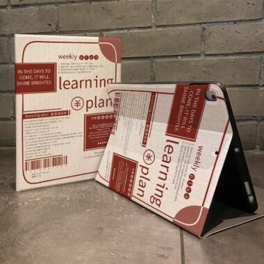 Creative minimalist premium book-style iPad case with stand