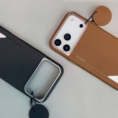 Luxury magnetic PU leather shockproof iPhone 17 case