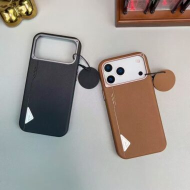 Luxury magnetic PU leather shockproof iPhone 17 case