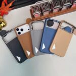 Luxury magnetic PU leather shockproof iPhone 17 case