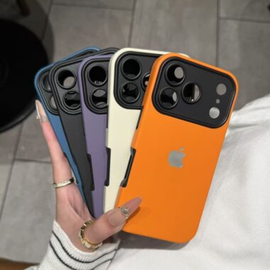 Solid color soft-touch matte dual-layer shockproof iPhone 17 case