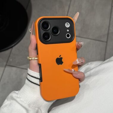 Solid color soft-touch matte dual-layer shockproof iPhone 17 case