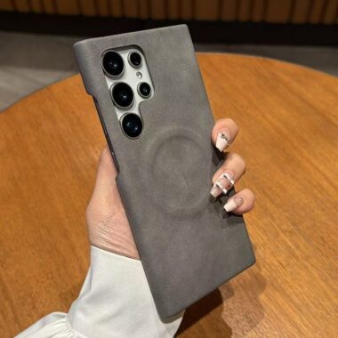 Sheepskin texture magnetic shockproof Samsung S24 Ultra case