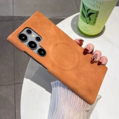 Sheepskin texture magnetic shockproof Samsung S24 Ultra case