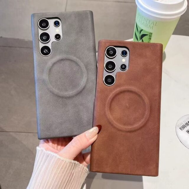 Sheepskin texture magnetic shockproof Samsung S24 Ultra case