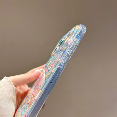 Rainbow dog and cat cartoon shockproof iPhone 17 case