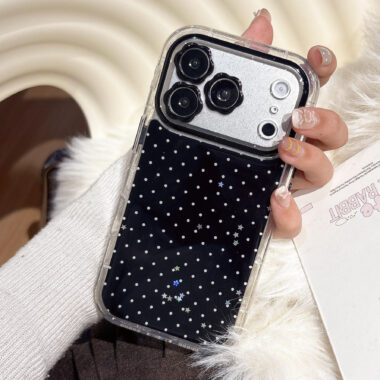 Polka dot bow resin shockproof iPhone 17 case