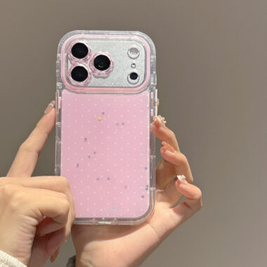 Polka dot bow resin shockproof iPhone 17 case