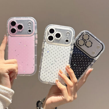 Polka dot bow resin shockproof iPhone 17 case